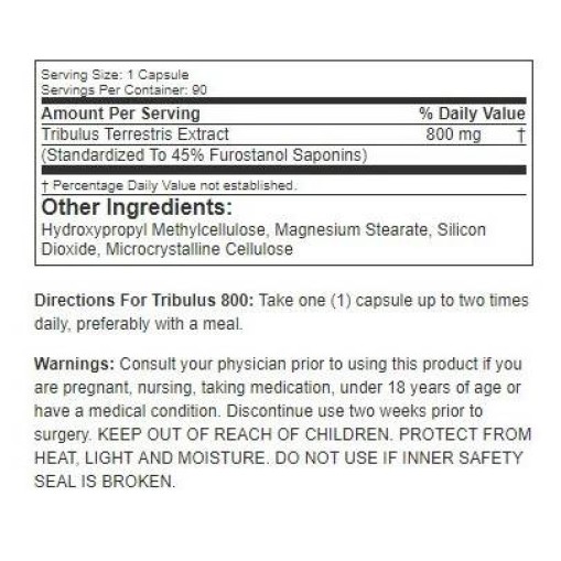 Tribulus 45 800mg - Трибулус - 4D Nutrition Tribulus 45% 800mg 90 капсули
