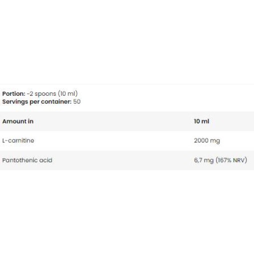 L-Carnitine Liquid 100000 mg | with Vitamin B-5 - Течен L-Карнитин - BAD ASS L-Carnitine Liquid 100000 mg | with Vitamin B-5 500ml.