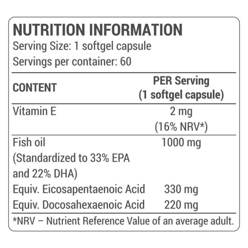 Omega-3 Fish Oil / Highly Concentrated - Висококонцентрирано рибено масло - Dorian Yates Nutrition Dorian Yates Nutrition Omega-3 Fish Oil / Highly Concentrated 60 гел капсули