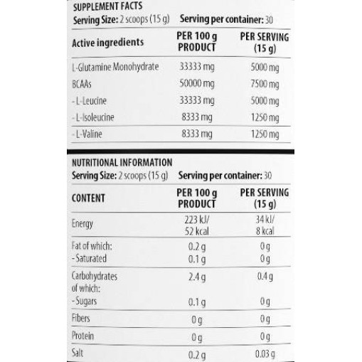 High Intensity Training BCAA 4:1:1 + Glutamine - BCAA 4:1:1 - Dorian Yates Nutrition Dorian Yates Nutrition High Intensity Training BCAA 4:1:1 + Glutamine 450 грама