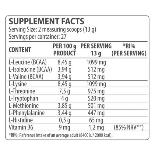 HIT EAA | High-Intensity Training Essential Amino Acid Complex - EAA - Dorian Yates Nutrition Dorian Yates Nutrition HIT EAA | High-Intensity Training Essential Amino Acid Complex 360 грама