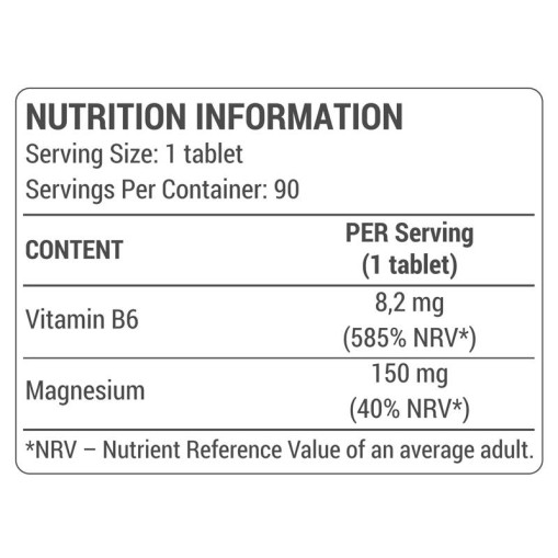 Organic Magnesium + B6 - Други форми на магнезий - Dorian Yates Nutrition Dorian Yates Nutrition Organic Magnesium + B6 90 таблетки