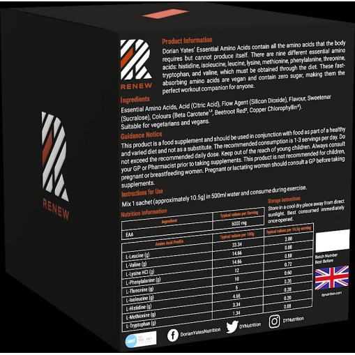 Dorian Yates Nutrition Renew EAA Sachets | Essential Amino Acids 10,5 грама