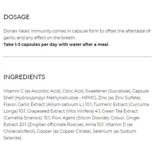 Immunity | Complete Immune System Care - Комплекси за имунна система - Dorian Yates Nutrition Immunity | Complete Immune System Care