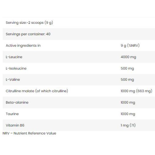 FA Nutrition Core BCAA 8:1:1 with Citrulline & Beta-Alanine 350 грама