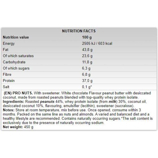FA Nutrition Pro Nuts Peanut Butter + Whey Protein Isolate FA Nutrition Pro Nuts Peanut Butter + Whey Protein Isolate