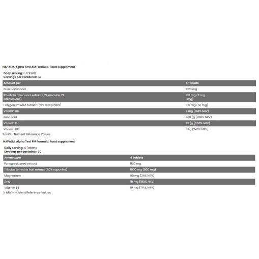 Xtreme Napalm Alpha Test | AM & PM Formula - Тестостеронови Бустери - FA Nutrition FA Nutrition Xtreme Napalm Alpha Test | AM & PM Formula 120 + 120 таблетки