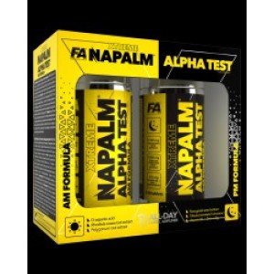 FA Nutrition Xtreme Napalm Alpha Test AM & PM Formula 120 + 120 Таблетки FA Nutrition Xtreme Napalm Alpha Test AM & PM Formula 120 + 120 Таблетки