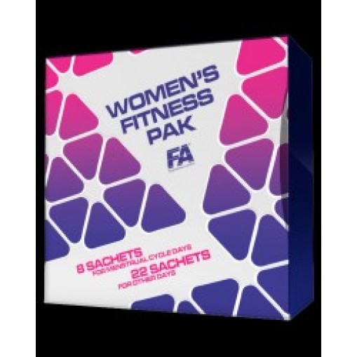 FA Nutrition Women's Fitness Pak Complete Multivitamin Formula for Menstrual Cycle Days 22 + 8 Пакета