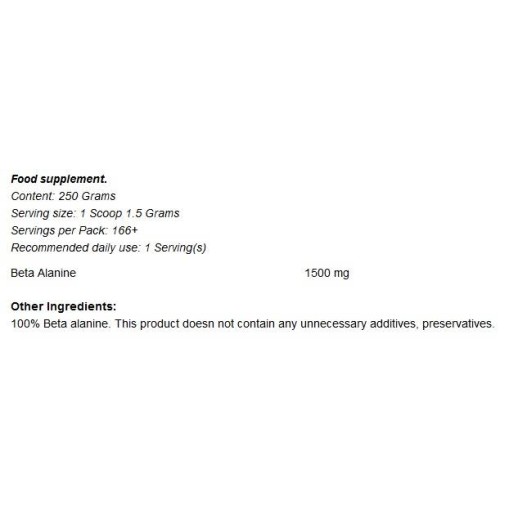GymBeam Beta Alanine 500 грама GymBeam Beta Alanine 500 грама