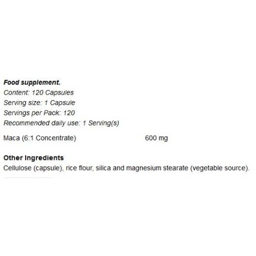 GymBeam Maca 600 mg 120 капсули GymBeam Maca 600 mg 120 капсули