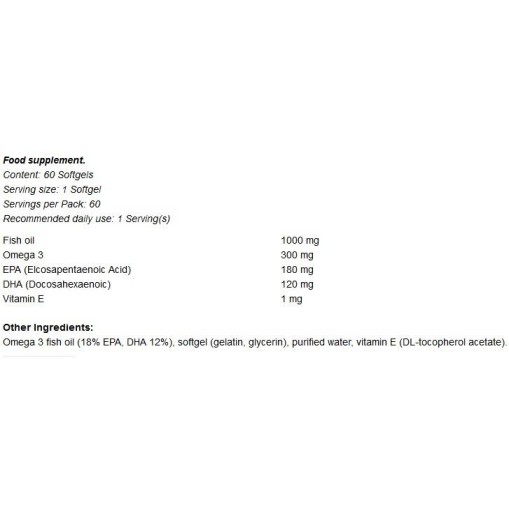 GymBeam Omega 3 60 Гел капсули