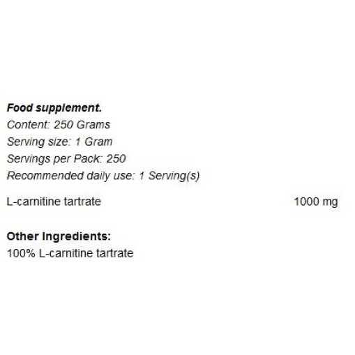 GymBeam L-Carnitine Powder 250 грама GymBeam L-Carnitine Powder 250 грама