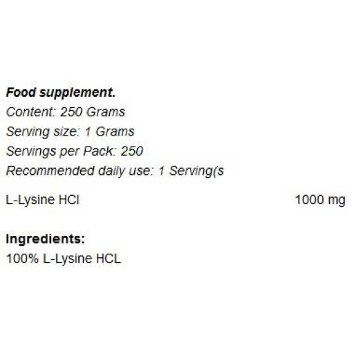 GymBeam L-Lysine 500 грама
