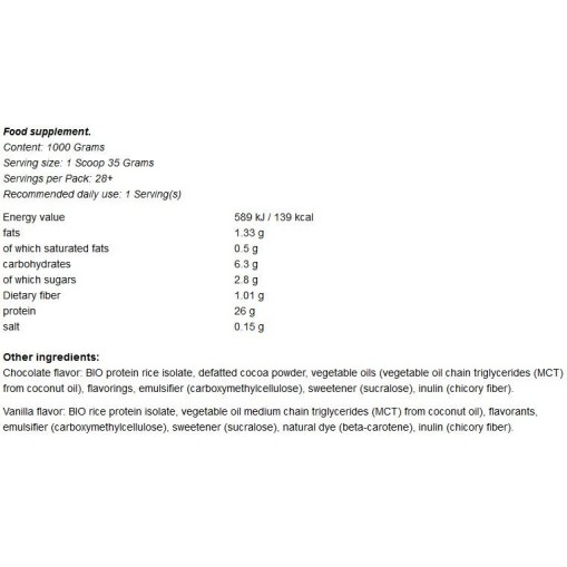 GymBeam Rice Protein 1000 грама