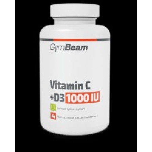 GymBeam Vitamin C + D3 1000 IU 90 Таблетки