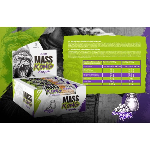 Hero.Lab Mass KONG FlapJack ~ Oat Bar 12 x 90 грама