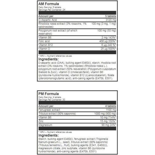 LevroTEST AM/PM Formula - Тестостеронови Бустери - Kevin Levrone Kevin Levrone LevroTEST AM/PM Formula 2 x 120 Таблетки