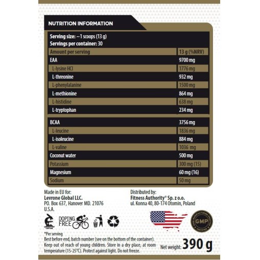 Kevin Levrone Gold Line / Gold EAAmino 390 грама
