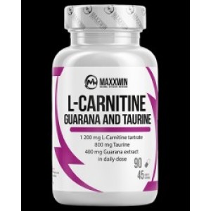 MAXXWIN L-Carnitine + Guarana + Taurine 90 капсули MAXXWIN L-Carnitine + Guarana + Taurine 90 капсули