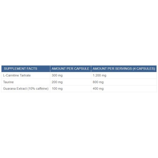 MAXXWIN L-Carnitine + Guarana + Taurine 90 капсули MAXXWIN L-Carnitine + Guarana + Taurine 90 капсули