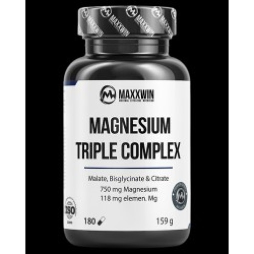 MAXXWIN Magnesium Triple Complex with Malate, Bisglycinate and Citrate 180 капсули