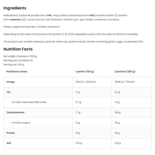 OstroVit Gainer | High Carb ~ Low Fat Mass Gainer 1000 грама OstroVit Gainer | High Carb ~ Low Fat Mass Gainer 1000 грама