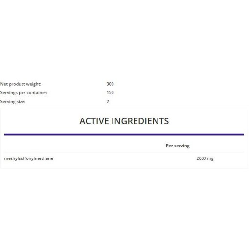 MSM Powder - МСМ - OstroVit OstroVit MSM Powder 300 грама