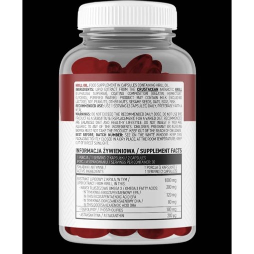 OstroVit Krill Oil 500 mg 60 Гел капсули OstroVit Krill Oil 500 mg 60 Гел капсули