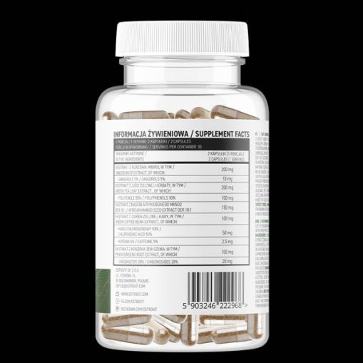 Fat Burner / Vege - Билкови термогеници - OstroVit OstroVit Fat Burner / Vege 60 капсули