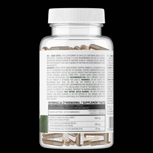 OstroVit Green Coffee 500 mg / Vege 90 капсули OstroVit Green Coffee 500 mg / Vege 90 капсули