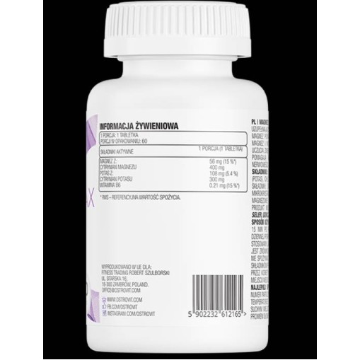 Magnez MAX / Anticramp - Магнезиев цитрат - OstroVit OstroVit Magnez MAX / Anticramp 60 Таблетки