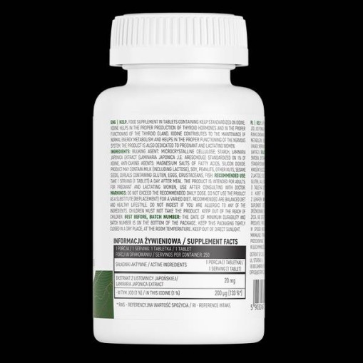 OstroVit Kelp 200 mcg | Natural Iodine Source 250 Таблетки OstroVit Kelp 200 mcg | Natural Iodine Source 250 Таблетки