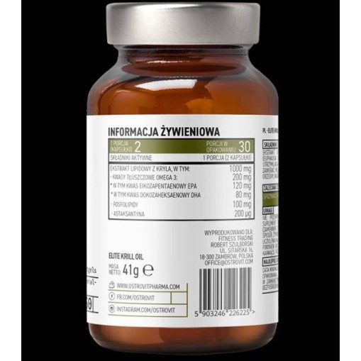OstroVit Elite Krill Oil 500 mg 60 Гел капсули