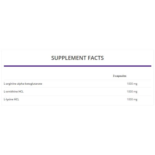 OstroVit AOL 3000 mg / Arginine Ornithine Lysine 120 капсули OstroVit AOL 3000 mg / Arginine Ornithine Lysine 120 капсули