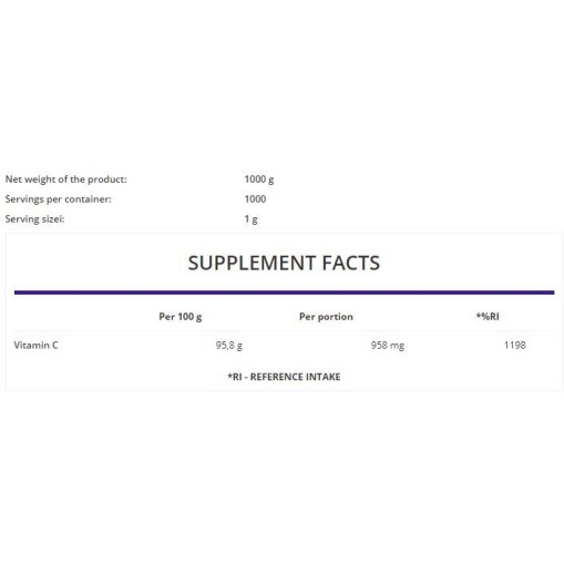 OstroVit Vitamin C Powder / Flavored 1000 грама