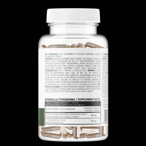 Resveratrol 150 mg / Vege - Ресвератрол - OstroVit OstroVit Resveratrol 150 mg / Vege 60 капсули