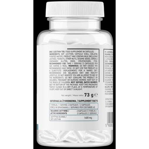 OstroVit Lecithin 700 mg 90 капсули OstroVit Lecithin 700 mg 90 капсули