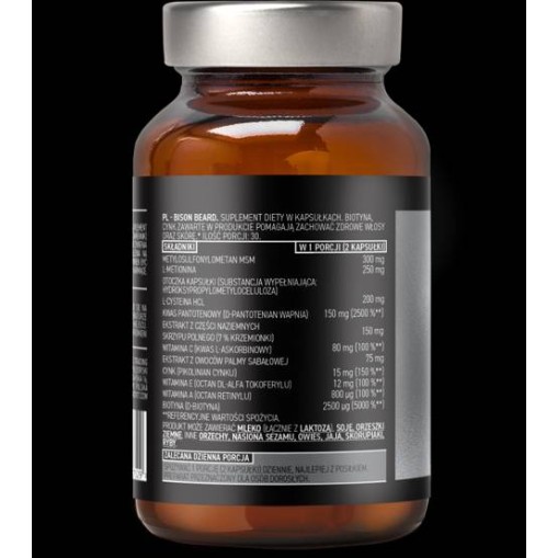 OstroVit Bison Beard / Men's Beard Care 60 капсули OstroVit Bison Beard / Men's Beard Care 60 капсули