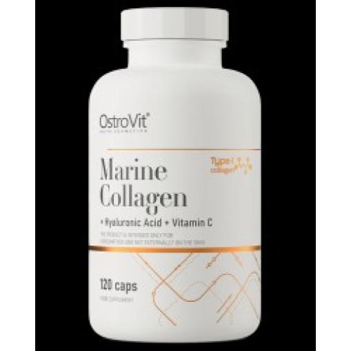 OstroVit Marine Collagen + Hyaluronic Acid and Vitamin C 120 капсули