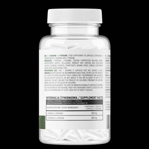 OstroVit L-Theanine + L-Tyrosine Vege 90 капсули OstroVit L-Theanine + L-Tyrosine Vege 90 капсули