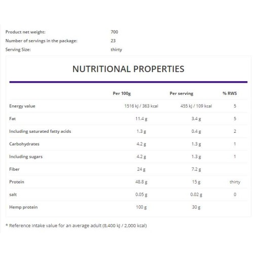 OstroVit Hemp Protein / Vege 700 грама OstroVit Hemp Protein / Vege 700 грама