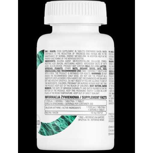 OstroVit Niacin / Vitamin B3 200 Таблетки OstroVit Niacin / Vitamin B3 200 Таблетки