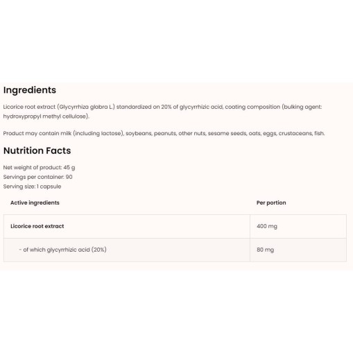 OstroVit Licorice 400 mg / Vege 90 капсули OstroVit Licorice 400 mg / Vege 90 капсули