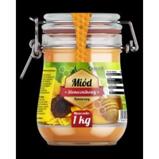 OstroVit Natural Sunflower Honey / Натурален слънчогледов пчелен мед 1000 грама