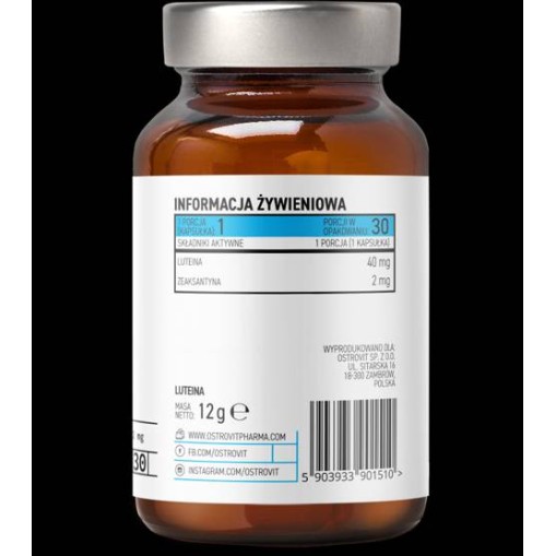 OstroVit Lutein 40 mg / with Zeaxanthin 30 Гел капсули