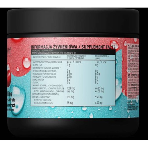 OstroVit Aqua Kick / Advanced Hydration with L-Carnitine & Green Tea 300 грама