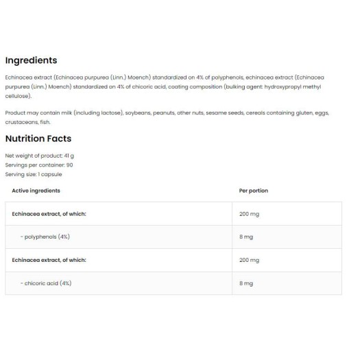 OstroVit Echinacea 400 mg / Vege 90 капсули OstroVit Echinacea 400 mg / Vege 90 капсули