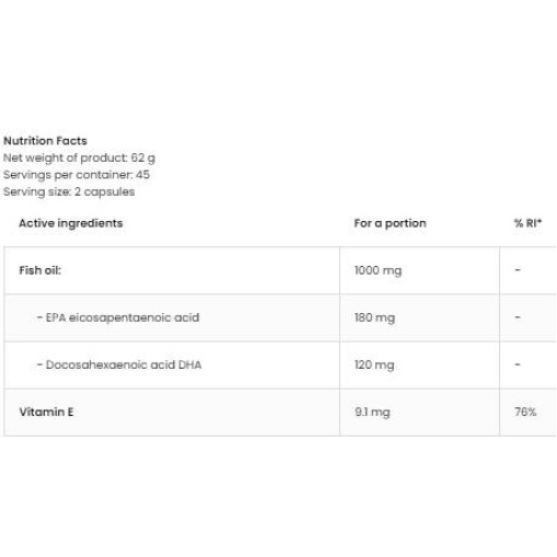 OstroVit Omega 3 500 mg | Easy To Swallow 90 Гел капсули