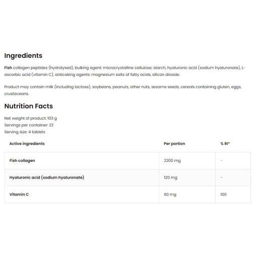 OstroVit Marine Collagen / + Hyaluronic Acid and Vitamin C 90 Таблетки OstroVit Marine Collagen / + Hyaluronic Acid and Vitamin C 90 Таблетки